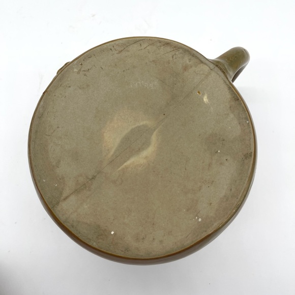 Vintage Chatham Pottery Covered Pitcher Teapot Eagle Relief Brown Turquoise 6” - Picture 12 of 12